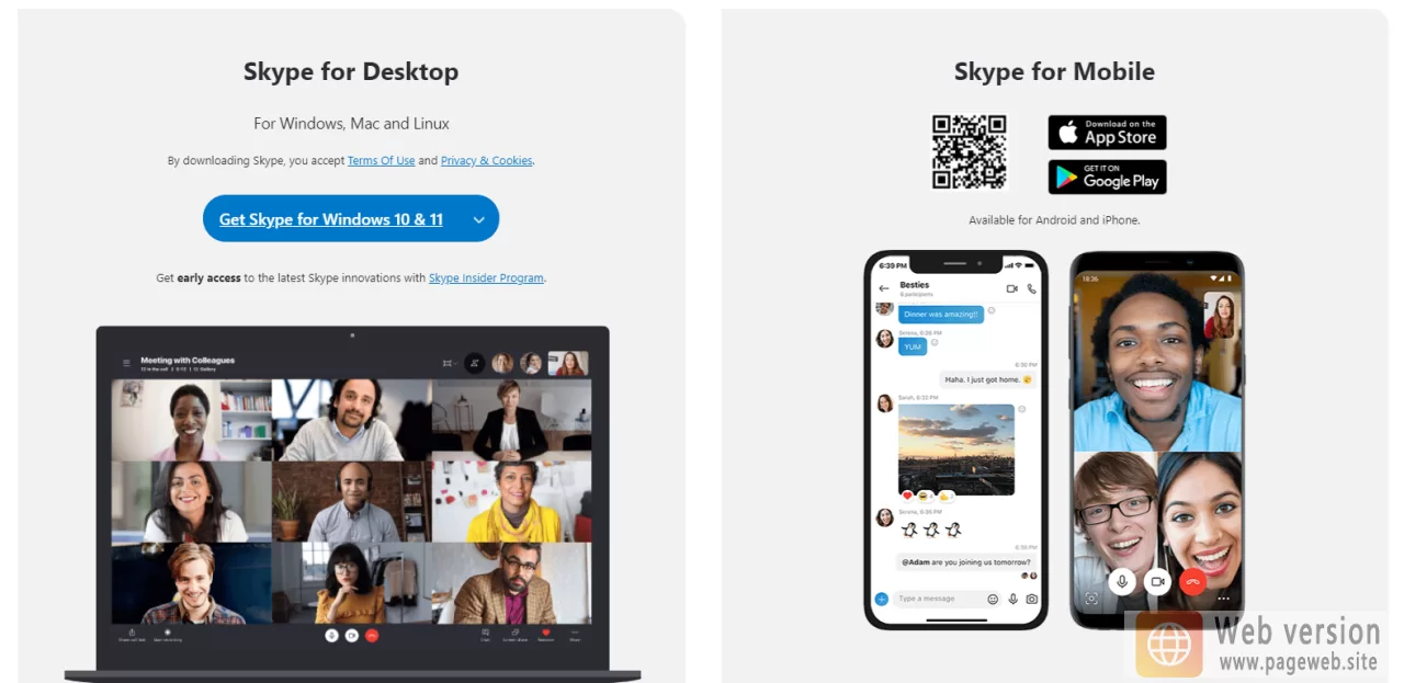 Skype web version official website login tutorial