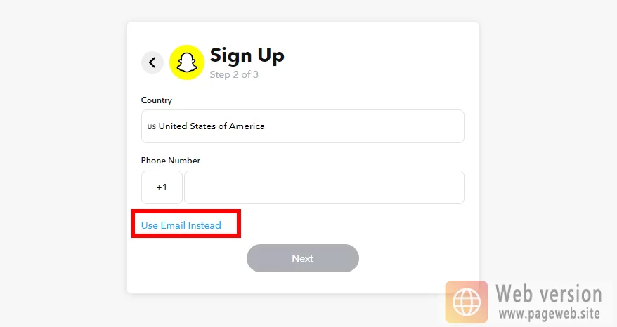 Snapchat web version (official website login URL)