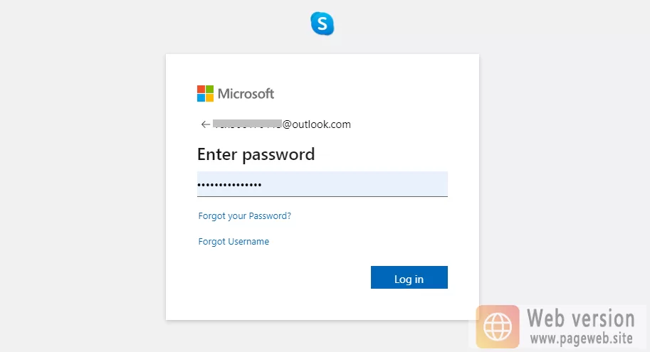 Skype web version official website login tutorial