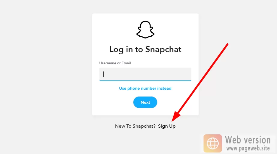 Snapchat web version (official website login URL)