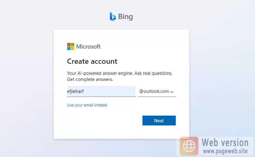 Bing web version entrance official website link