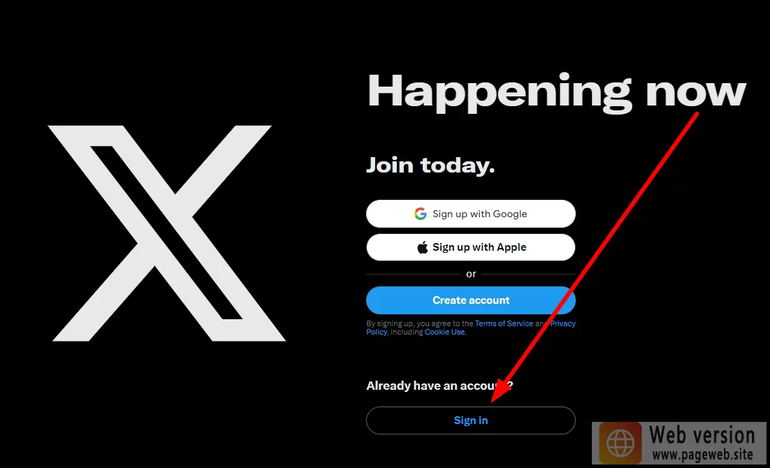 Twitter web version login (X official website link)