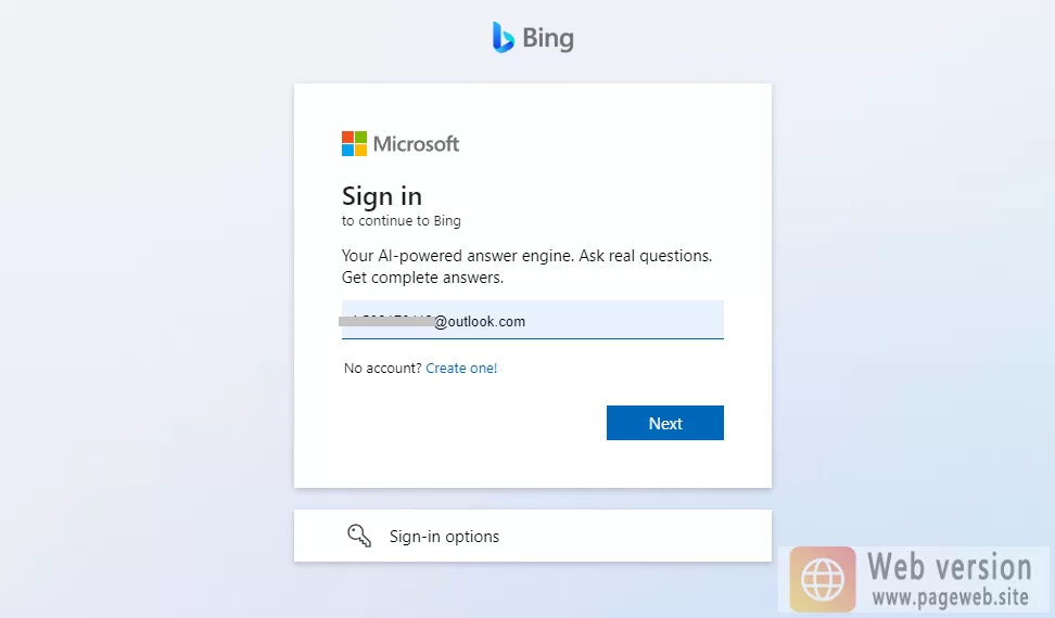 Bing web version entrance official website link