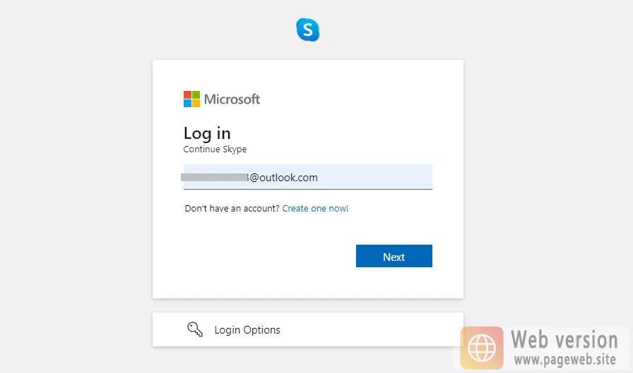 Skype web version official website login tutorial