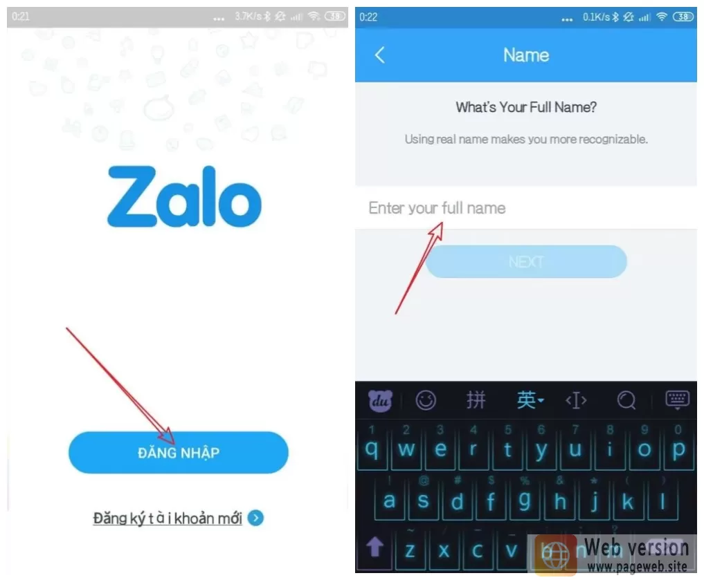 Zalo web version login (official website link)