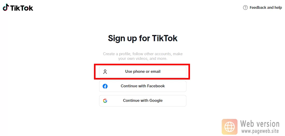 Tiktok web version:official website registration and login tutorial